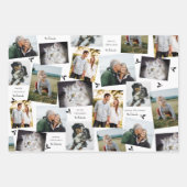 白黒ホリースプモダンリング ラッピングペーパーシート (正面)