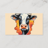 白黒ホルスタイン,カウファーム動物,グラフィックアート 名刺 (裏面)