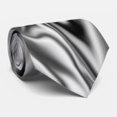 白黒ホワイトホワイトシルクネクタイ ネクタイ (ロール)