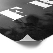 白黒ホースやる気を起こさせるフリーダムアートワーク ポスター (角)