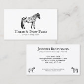 白黒ホースポニー 名刺 (正面/裏面)