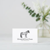 白黒ホースポニー 名刺 (スタンド正面)
