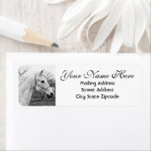 白黒ホース差出人住所 ラベル (インサイチュ)