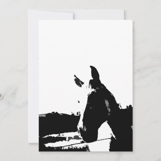 白黒ホース招待状 招待状 (正面)