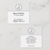 白黒ホームメイドバス&体ラベル |ラベル スクエア名刺 (正面/裏面)