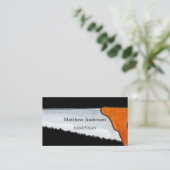 白黒ホーム修理写真QRコードハンドマン 名刺 (スタンド正面)