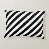 白黒ホー名門私立校風のズストライプレッドネームモノグラム アクセントクッション (裏面)