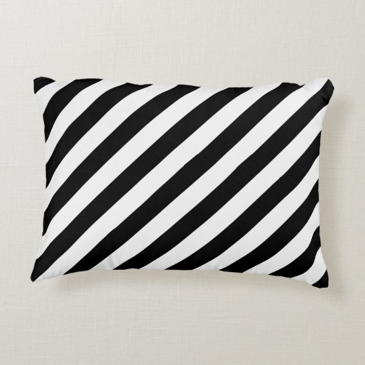 白黒ホー名門私立校風のズストライプレッドネームモノグラム アクセントクッション (裏面)