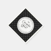 白黒ボウズおめでとう大学院卒業パーティー スタンダードカクテルナプキン (角)