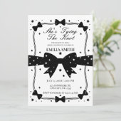 白黒ボウ彼女は結び目ブライダルシャワー 招待状 (スタンド正面)