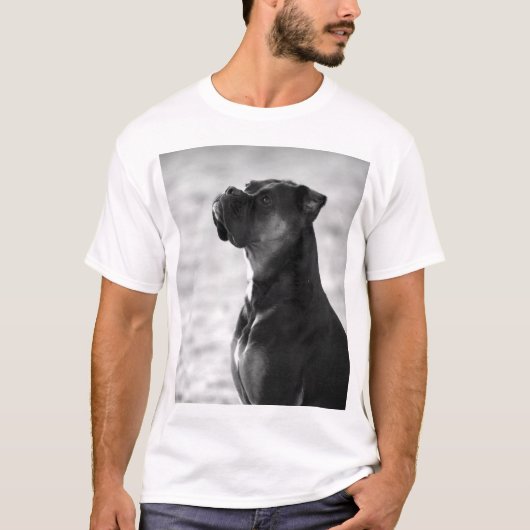 白黒ボクサーのTシャツ Tシャツ (正面)