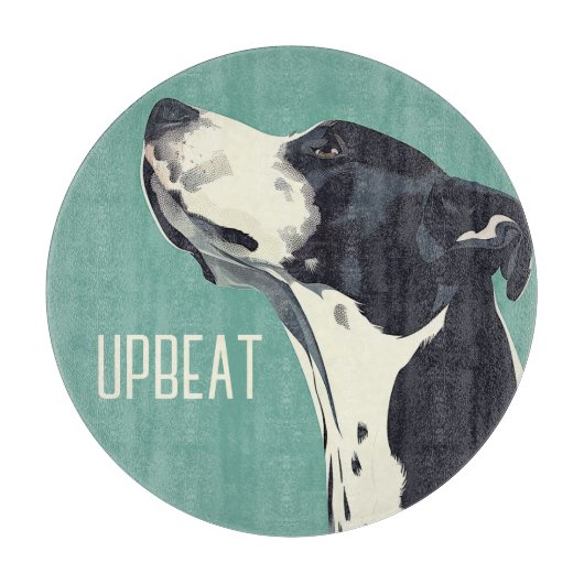 白黒ボクサー カッティングボード (正面)