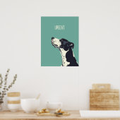 白黒ボクサー ポスター (キッチン)