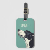 白黒ボクサー ラゲッジタグ (正面縦)