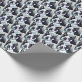 白黒ボストンテラー ラッピングペーパー (角)