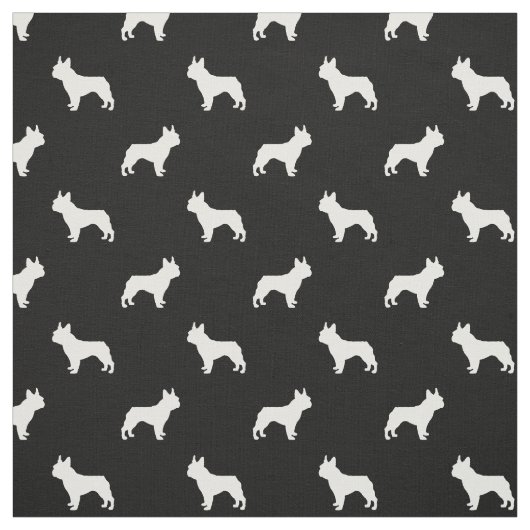 白黒ボストンテリア犬の生地- ファブリック (見本)