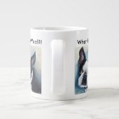 白黒ボストンテリア ジャンボコーヒーマグカップ (裏面)