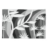 白黒ボタニカルデザイン 枕カバー (裏面)