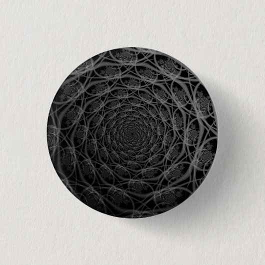 白黒ボタンのフィラメント銀河系 缶バッジ (正面)
