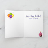 白黒ボッシー猫誕生日 カード (内部)