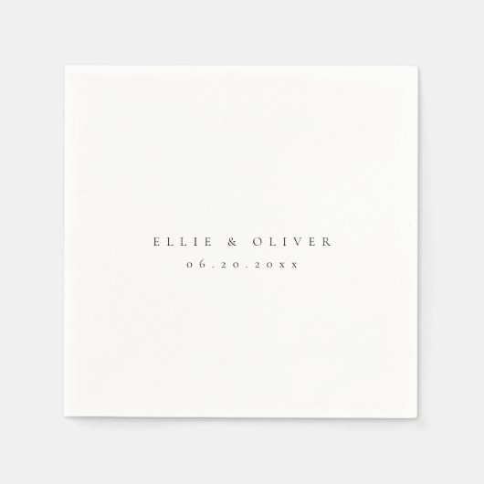 白黒ボホの結婚カクテルモダン スタンダードカクテルナプキン (正面)