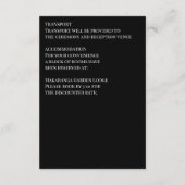 白黒ボホエレガントの結婚詳細 エンクロージャーカード (裏面)