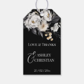 白黒ボホエレガント結婚式の引き出物 ギフトタグ (正面)