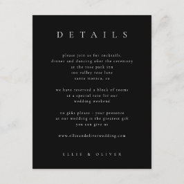 白黒ボホエレガント詳細結婚ズモダン エンクロージャーカード