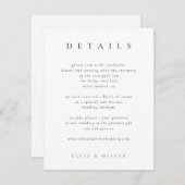 白黒ボホエレガント詳細結婚ズモダン エンクロージャーカード (正面/裏面)