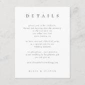 白黒ボホエレガント詳細結婚ズモダン エンクロージャーカード (正面)