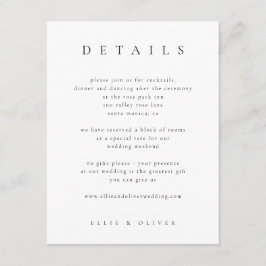 白黒ボホエレガント詳細結婚ズモダン エンクロージャーカード