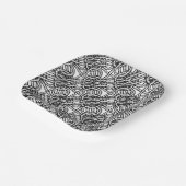 白黒ボホスタイルの縄付き模様 ペーパープレート (傾斜あり)