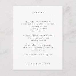 白黒ボホフォト結婚ズモダン エンクロージャーカード