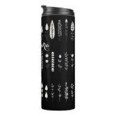 白黒ボホボタニカルミニマル タンブラー (回転右)