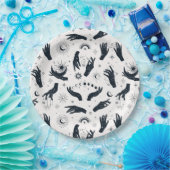 白黒ボホムーンミスティックハンド ペーパープレート (パーティー)