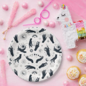 白黒ボホムーンミスティックハンド ペーパープレート (パーティー)