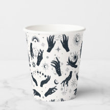 白黒ボホムーン神秘的な手のパターン