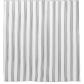 白黒ボホ幾何モダンストライプの図形 シャワーカーテン (正面)