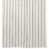 白黒ボホ幾何モダンストライプの図形 シャワーカーテン (正面)