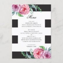 白黒ボホ結婚の。水彩ピンクフローラ