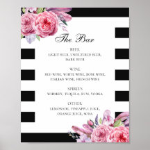 白黒ボホ花と羽結婚のバー