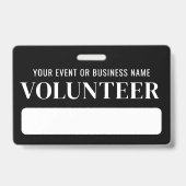 白黒ボランティア バッジ (裏面)