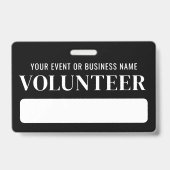 白黒ボランティア バッジ (正面)