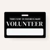 白黒ボランティア バッジ (正面)