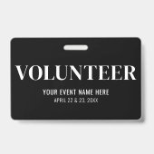 白黒ボランティア バッジ (裏面)