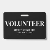 白黒ボランティア バッジ (表面)