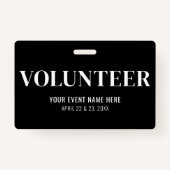 白黒ボランティア バッジ (裏面)