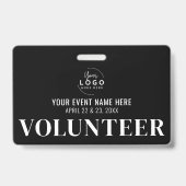 白黒ボランティア バッジ (正面)