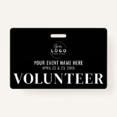 白黒ボランティア バッジ (裏面)