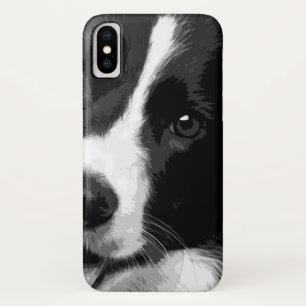 白黒ボーダーコリー iPhone X ケース